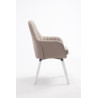 Silla De Visita Florian Gris topo,Blanco