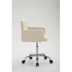Taburete de Trabajo Los Angeles en Tela Crema