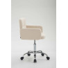 Taburete de Trabajo Los Angeles en Tela Crema