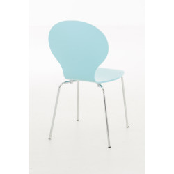 Silla De Comedor Apilable Diego Azul claro