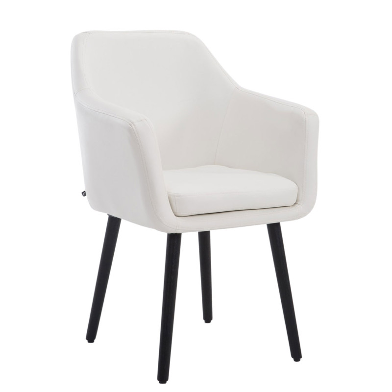 Silla de visita Utrecht Blanco,Negro (roble)