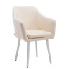 Silla de visita Utrecht Crema,Blanco (roble)
