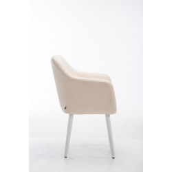 Silla de visita Utrecht Crema,Blanco (roble)