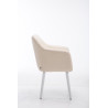 Silla de visita Utrecht Crema,Blanco (roble)