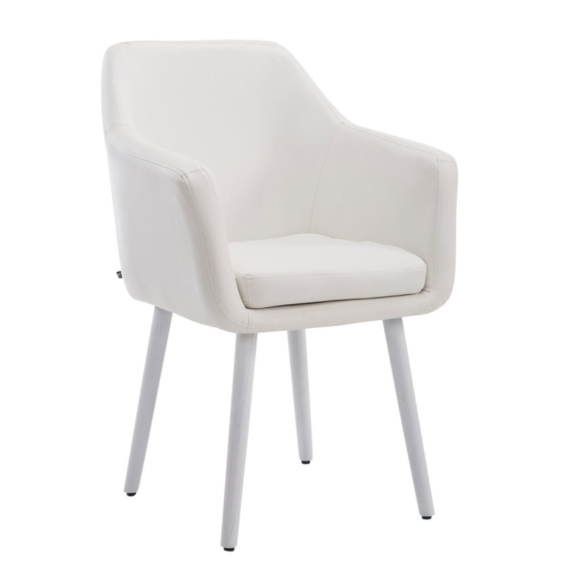 Silla de visita Utrecht Blanco,Blanco (roble)