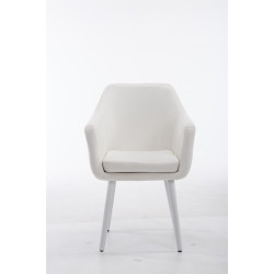 Silla de visita Utrecht Blanco,Blanco (roble)