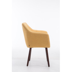 Silla De Salón Utrecht En Tela Amarillo,Nogal (roble)
