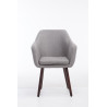 Silla De Salón Utrecht En Tela Gris,Nogal (roble)