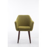 Silla De Salón Utrecht En Tela Verde,Nogal (roble)