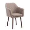 Silla De Salón Utrecht En Tela Gris topo,Nogal (roble)