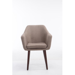 Silla De Salón Utrecht En Tela Gris topo,Nogal (roble)