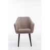 Silla De Salón Utrecht En Tela Gris topo,Nogal (roble)