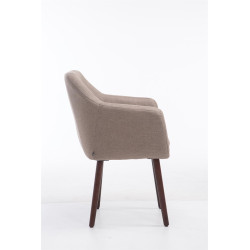 Silla De Salón Utrecht En Tela Gris topo,Nogal (roble)