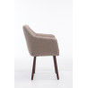 Silla De Salón Utrecht En Tela Gris topo,Nogal (roble)
