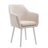 Silla De Salón Utrecht En Tela Beige,Blanco (roble)