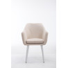 Silla De Salón Utrecht En Tela Beige,Blanco (roble)