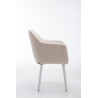 Silla De Salón Utrecht En Tela Beige,Blanco (roble)