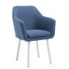 Silla De Salón Utrecht En Tela Azul,Blanco (roble)