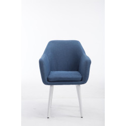 Silla De Salón Utrecht En Tela Azul,Blanco (roble)