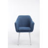 Silla De Salón Utrecht En Tela Azul,Blanco (roble)