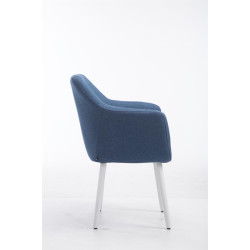 Silla De Salón Utrecht En Tela Azul,Blanco (roble)