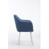 Silla De Salón Utrecht En Tela Azul,Blanco (roble)