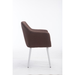 Silla De Salón Utrecht En Tela Marrón,Blanco (roble)