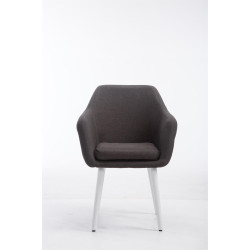 Silla De Salón Utrecht En Tela Gris oscuro,Blanco (roble)