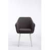 Silla De Salón Utrecht En Tela Gris oscuro,Blanco (roble)