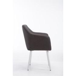 Silla De Salón Utrecht En Tela Gris oscuro,Blanco (roble)