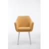 Silla De Salón Utrecht En Tela Amarillo,Blanco (roble)
