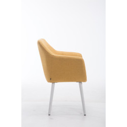 Silla De Salón Utrecht En Tela Amarillo,Blanco (roble)