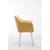 Silla De Salón Utrecht En Tela Amarillo,Blanco (roble)