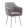 Silla De Salón Utrecht En Tela Gris,Blanco (roble)