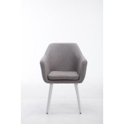 Silla De Salón Utrecht En Tela Gris,Blanco (roble)