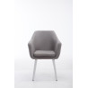 Silla De Salón Utrecht En Tela Gris,Blanco (roble)