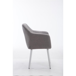 Silla De Salón Utrecht En Tela Gris,Blanco (roble)