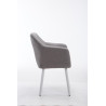 Silla De Salón Utrecht En Tela Gris,Blanco (roble)