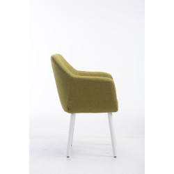 Silla De Salón Utrecht En Tela Verde,Blanco (roble)