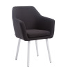 Silla De Salón Utrecht En Tela Negro,Blanco (roble)