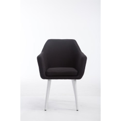 Silla De Salón Utrecht En Tela Negro,Blanco (roble)