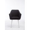 Silla De Salón Utrecht En Tela Negro,Blanco (roble)