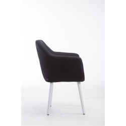 Silla De Salón Utrecht En Tela Negro,Blanco (roble)