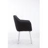 Silla De Salón Utrecht En Tela Negro,Blanco (roble)