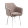 Silla De Salón Utrecht En Tela Gris topo,Blanco (roble)