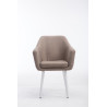 Silla De Salón Utrecht En Tela Gris topo,Blanco (roble)