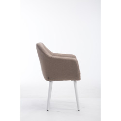 Silla De Salón Utrecht En Tela Gris topo,Blanco (roble)