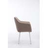 Silla De Salón Utrecht En Tela Gris topo,Blanco (roble)