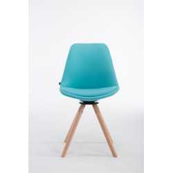 Silla de Visita Calais Rund Natural,Azul
