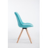 Silla de Visita Calais Rund Natural,Azul